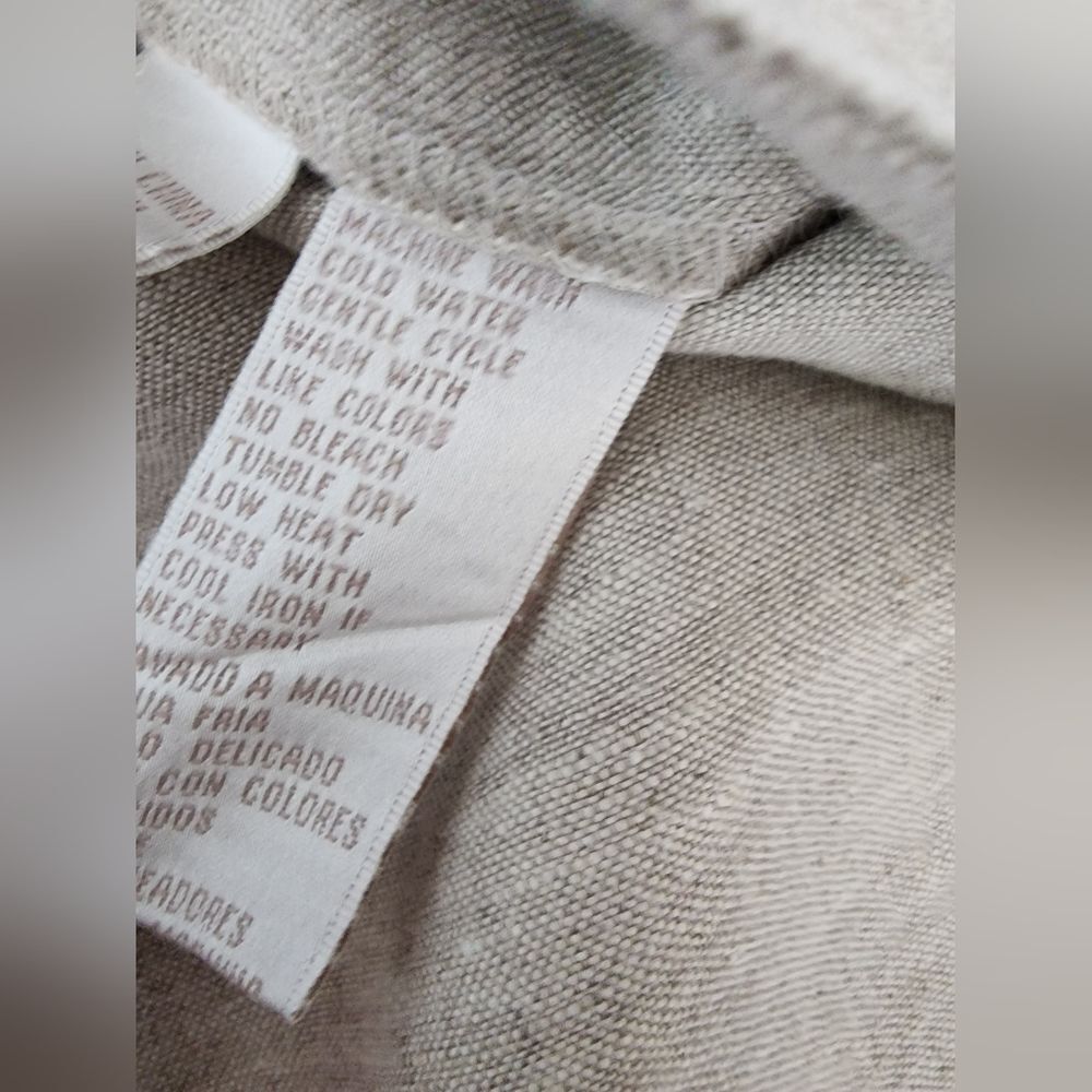 Jones New York Beige Linen-Blend Button-Up Jacket - Picture 10 of 12